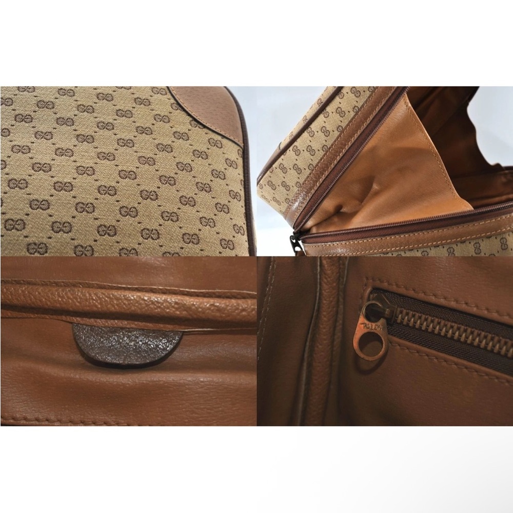 Gucci Tan and Brown Satchel Boston Bag EUC - Picture 9 of 10